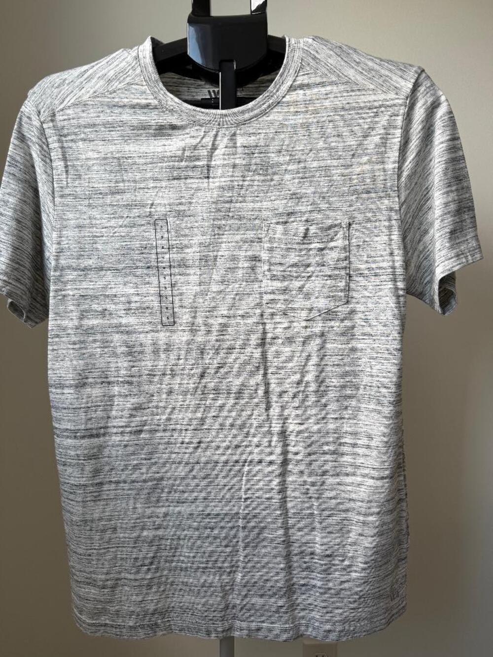 VRST MEN'S T SHIRT GRAY HEATHER POCKET SHORT SLEEVE SIZE SMALL